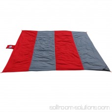 Sunnydaze Outdoor Pocket Blanket for Camping, Picnics, Hiking, and the Beach, Made from Lightweight Nylon, Red and Grey 567147736
